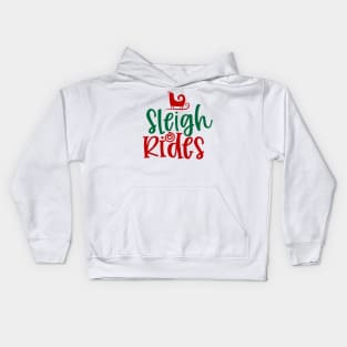 CHRISTMAS TEE REINDEER SLEIGH RIDES SHIRT Kids Hoodie